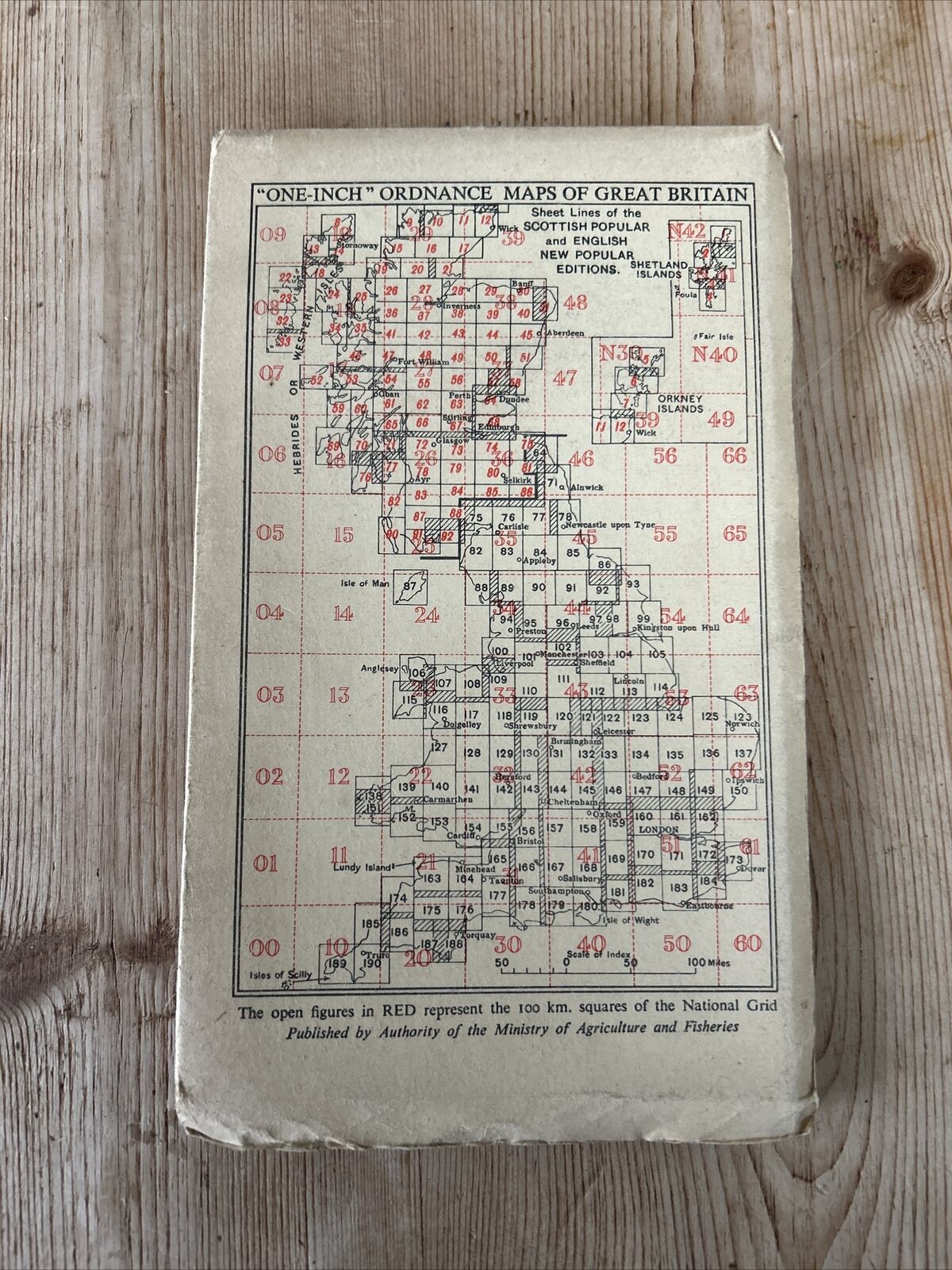 HEREFORD Ordnance Survey Cloth One Inch Map 1947 Sixth Edition Sheet 142 Pandy