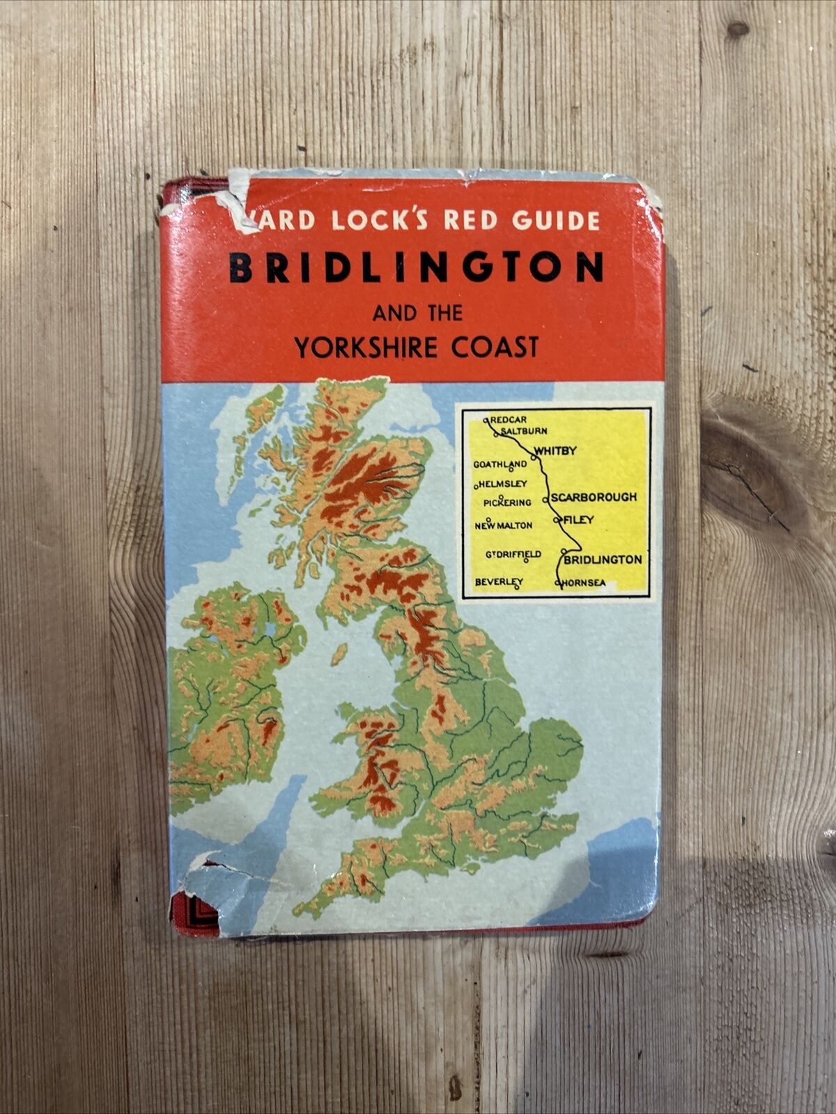 BRIDLINGTON & Yorkshire Coast, Ward Locks Red Guide Hardback Dust Jacket Maps