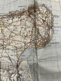 EAST KENT Ordnance Survey Sixth Edition Cloth One inch 1945 Sheet 173 Walmer