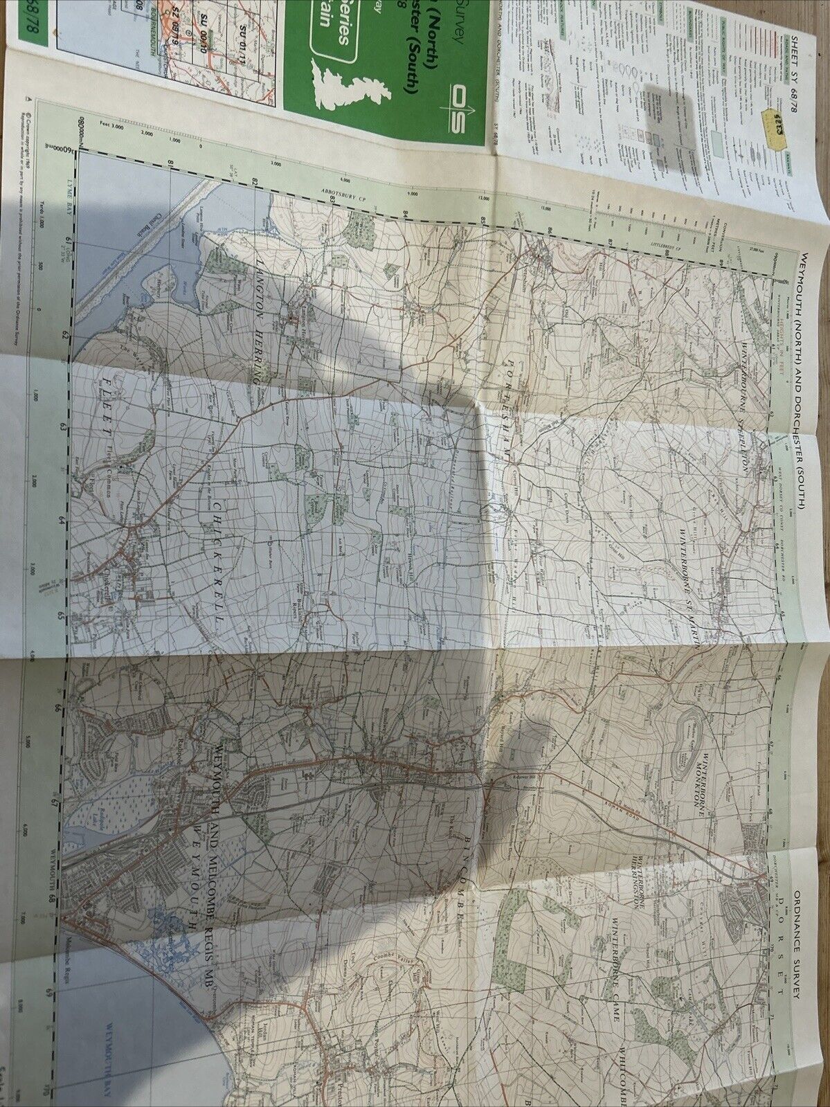 WEYMOUTH North DORCHESTER South Pathfinder Ordnance Survey ST68/78 1:25000 1969