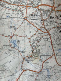 WOKINGHAM Ordnance Survey 2 And A Half Inch Map 1:25000 1958 Sheet SU86