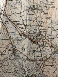 BETHESDA Ordnance Survey Sheet SH66 Map 1:25000 First Series 1953 Tregarth