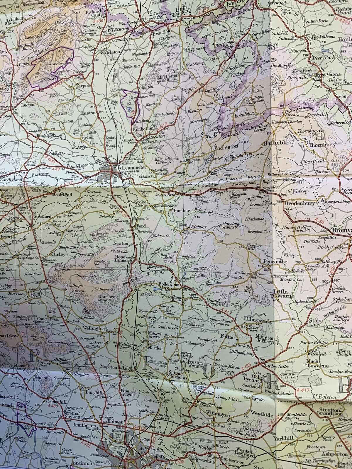 Vale Of Severn  - 1973 Bartholomews  Map No 18 Birmingham Worcester Ludlow