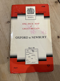 OXFORD & NEWBURY No 158 1959 Seventh Series Ordnance Survey One Inch Map