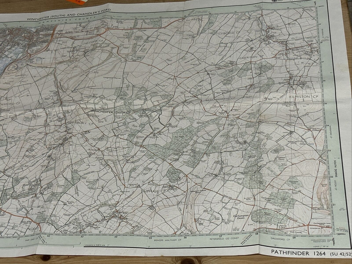 WINCHESTER South - Pathfinder Ordnance Survey No 1264 (SU42/52) 1:25000 1988