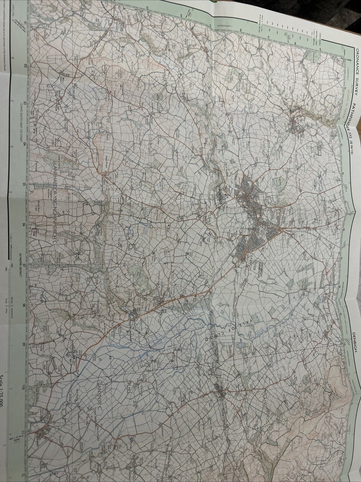 DENBIGH  Ordnance Survey Map Pathfinder 772  1990 Vale Of Clwyd Henllan