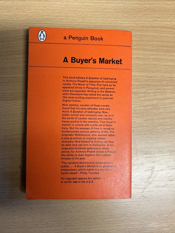 A BUYERS MARKET Anthony Powell Penguin Books No 1729 1962