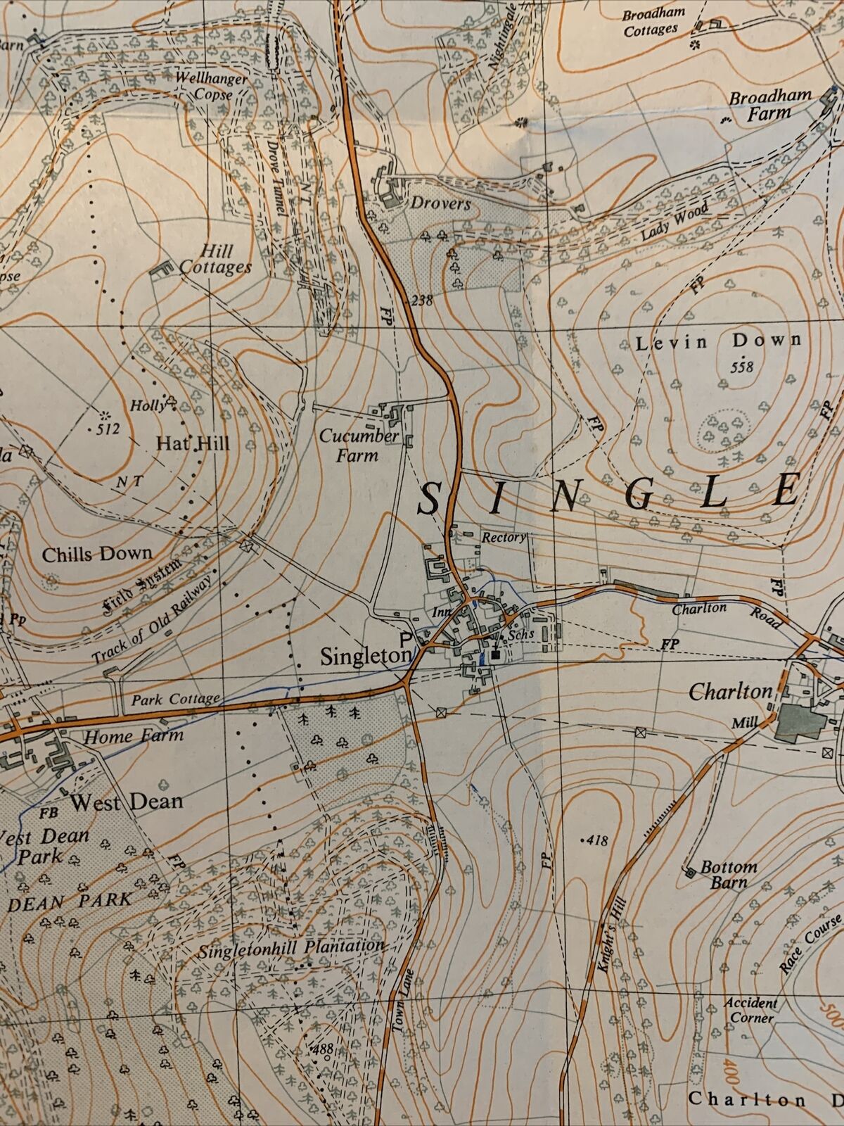 COCKING Ordnance Survey 1:25000 First Series 1958 SU81 Singleton Treyford