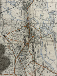 WEYBRIDGE Chertsey Ordnance Survey CLOTH Sheet 51/06 1:25000 1948 Byfleet