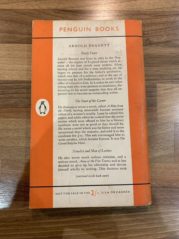 The GRAND BABYLON HOTEL - Arnold Bennett - Penguin Books 1954 