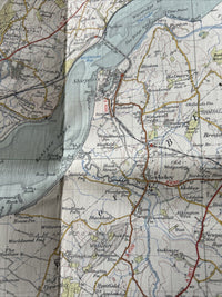 BRISTOL & STROUD Ordnance Survey CLOTH Seventh Series Map 1 Inch 1953 Sheet 156