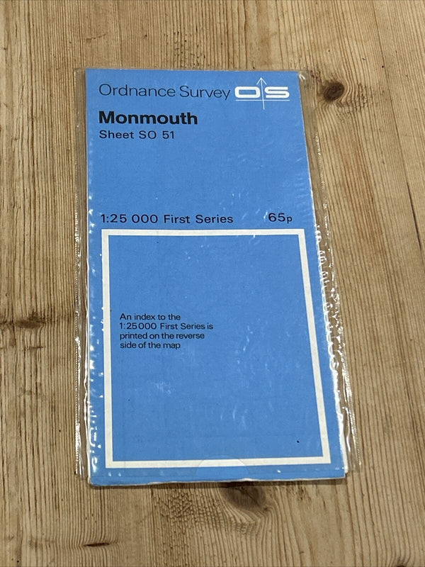 MONMOUTH Ordnance Survey Sheet SO51 Map 1:25000 First Series 1948 Rev 68 Ganarew