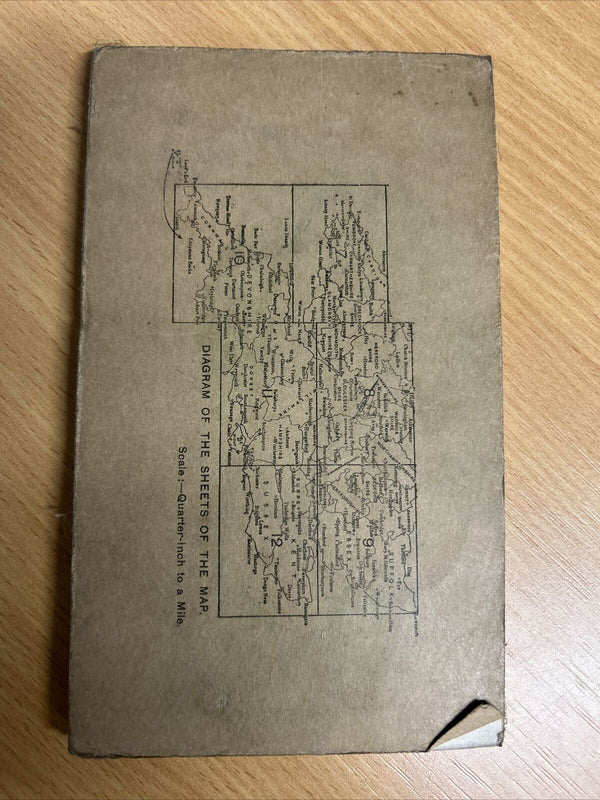 ENGLAND SOUTH EAST & LONDON Ordnance Survey Cloth Qu Inch Map 1921 Sh 12 Diss