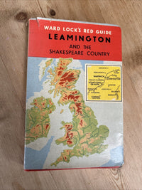 LEAMINGTON & Shakespeares Warwickshire Ward Locks Red Guide Dust Jacket Maps