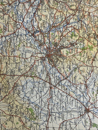 NORTH MIDLANDS & LINCOLNSHIRE Ordnance Survey Sheet 6 Quarter Inch Map 4th Ed