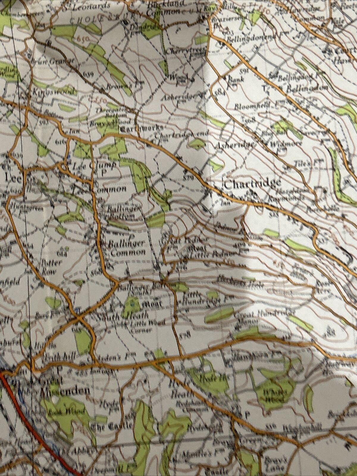 THE CHILTERNS Ordnance Survey Map One Inch 1945 Sheet 156 Paper Sixth Edition