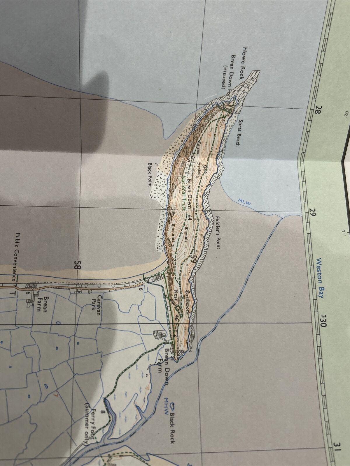 BRENT KNOLL 1981 Ordnance Survey Pathfinder 1197 Map 1:25000 Loxton Banwell