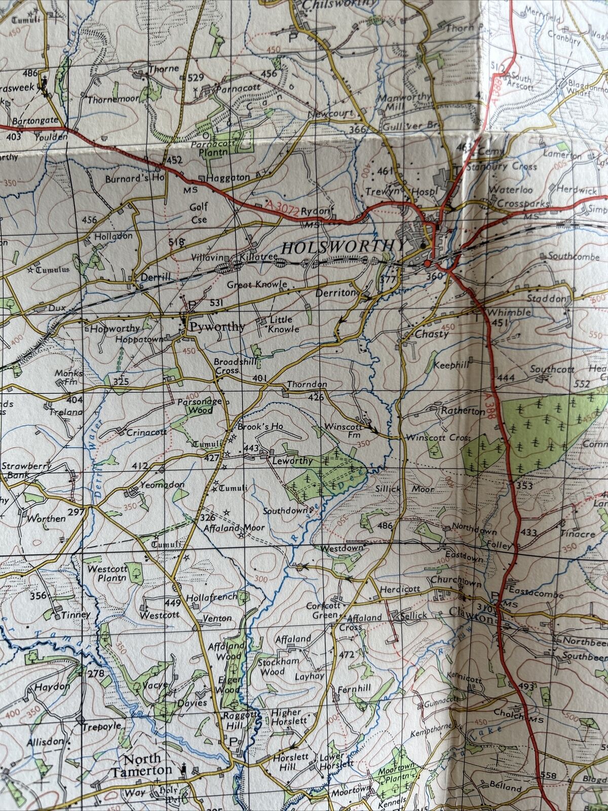 BUDE Ordnance Survey Seventh Series Cloth One inch 1961 Sheet 174 Boscastle