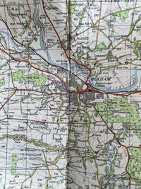 HEXHAM Ordnance Survey Seventh Series CLOTH One Inch Map Sheet 77 1964 Birtley