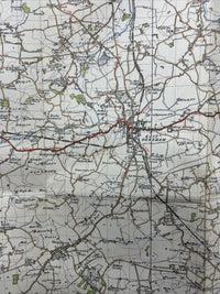 FAKENHAM Ordnance Survey Cloth One Inch Map 1946 Sixth Edition Sheet 125 Reepham