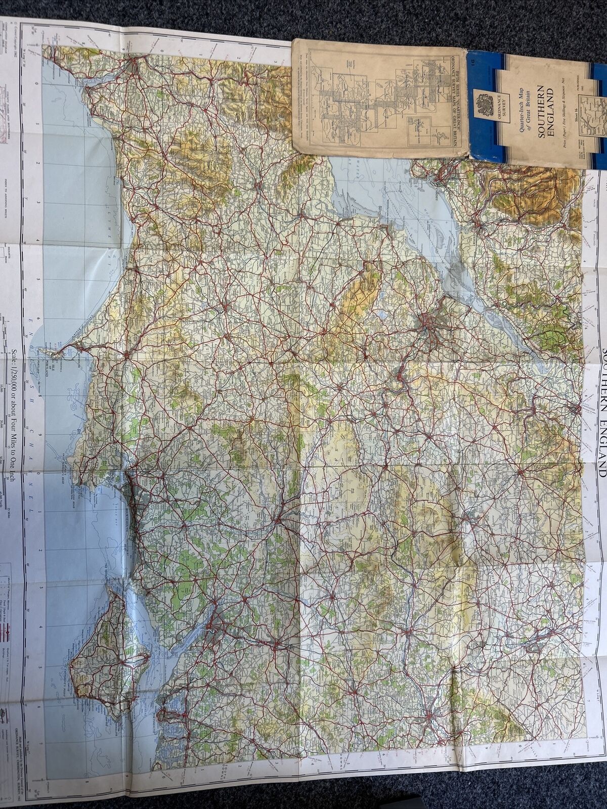SOUTHERN ENGLAND Sheet 16 Fifth Series Paper Ordnance Survey Quarter Inch 1962