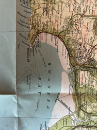 SOUTH WALES Bartholomew Revised Half Inch map No 12 Paper 1950 Swansea Cardiff