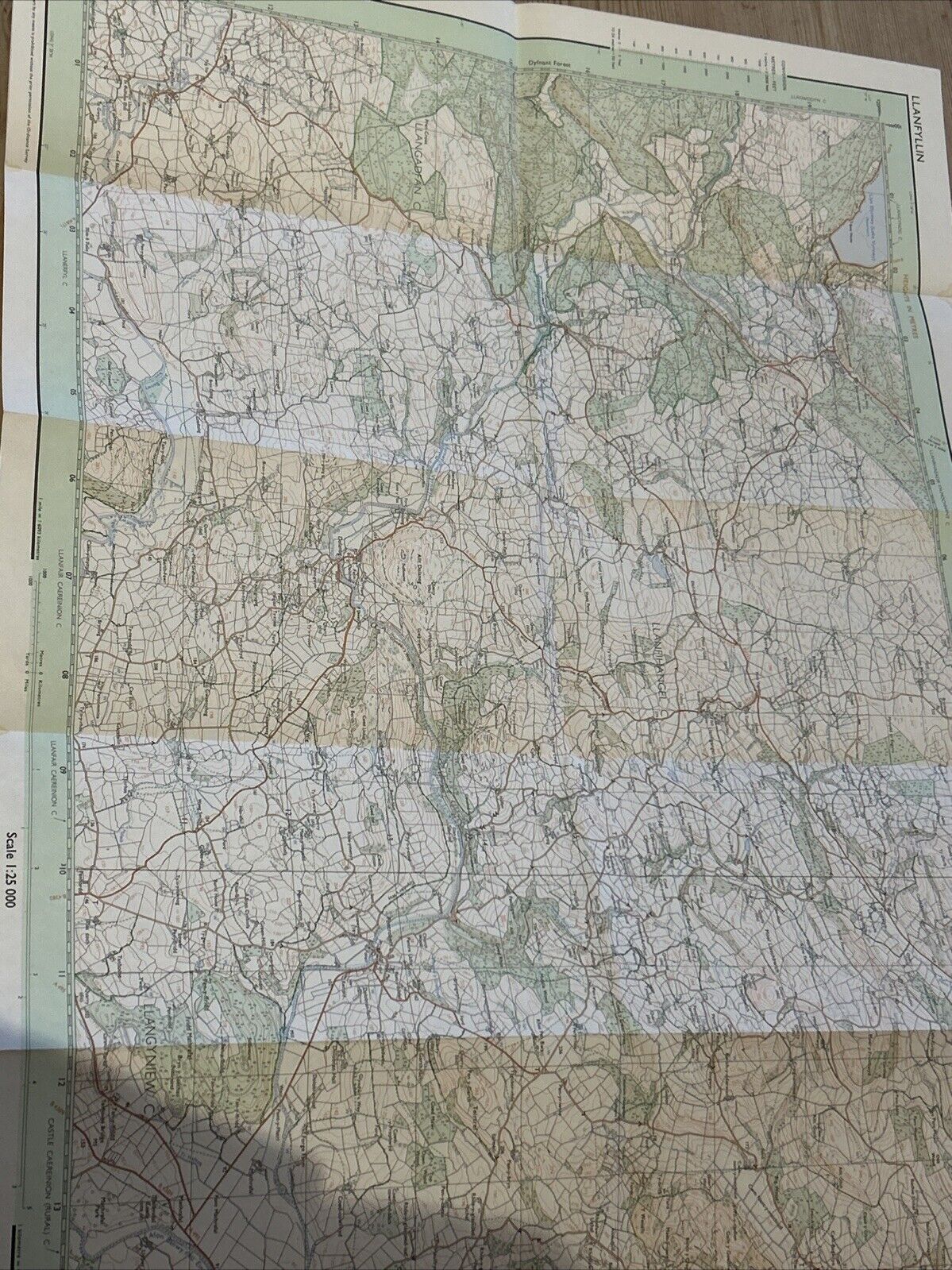 LLANFYLLIN Pathfinder Ordnance Survey SJ01/11 1:25000 1986 Meifod Bauchi-y-cibau