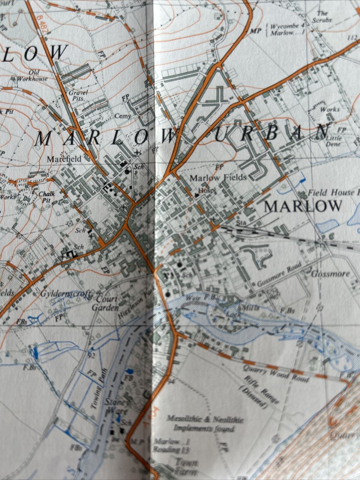 MARLOW Maidenhead Ordnance Survey 1:25,000 First Series 1965 Sheet SU88