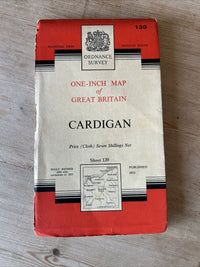 CARDIGAN CLOTH Ordnance Survey Map One Inch Seventh Series 1952 Sheet 139 Wales