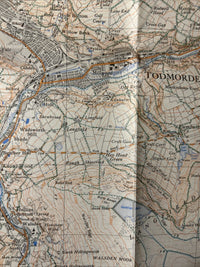 TODMORDEN Ordnance Survey Sheet SD92 1:25,000 First Series 1954 Hebden Bridge