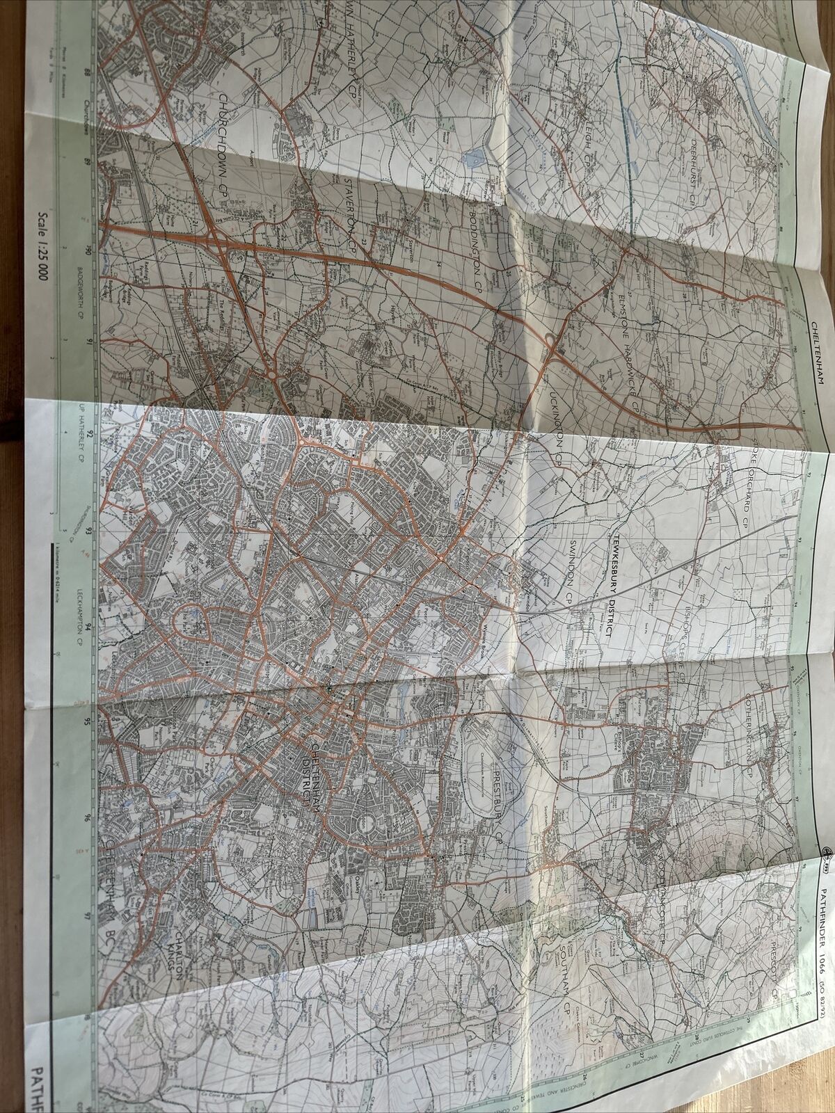 CHELTENHAM Pathfinder 1066 Ordnance Survey 1:25,000 1990 Woodmancote