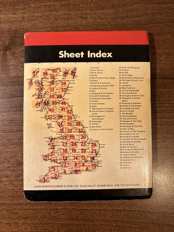 CORNWALL - Bartholomew National Map Series No 1 - 1975 Falmouth Dizzard Point