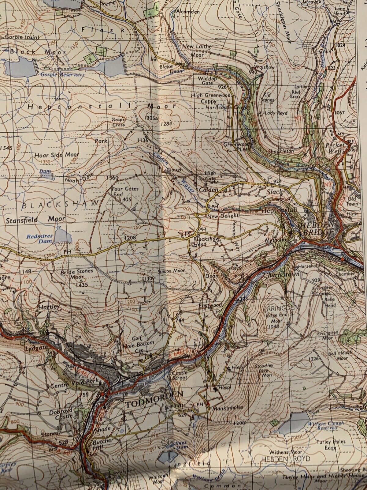 Blackburn & Burnley - Ordnance Survey Map One Inch 1967 Sheet 95 Skipton