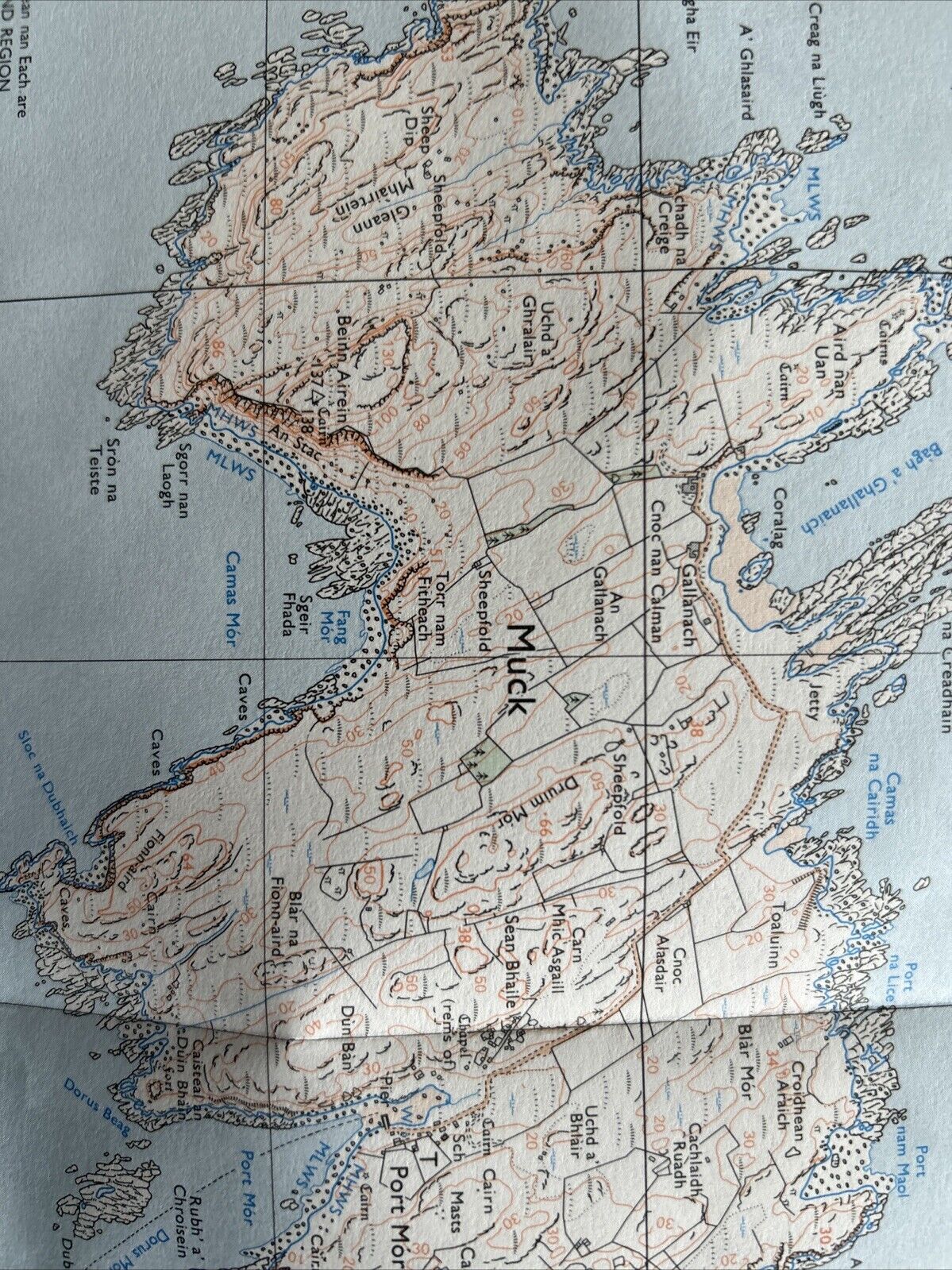 EIGG MUCK & RHUM South Ordnance Survey Map Pathfinder 261 1988