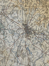 BIRMINGHAM LEAMINGTON & NORTHAMPTON No 23 Ordnance Survey Half Inch 1925 Cloth