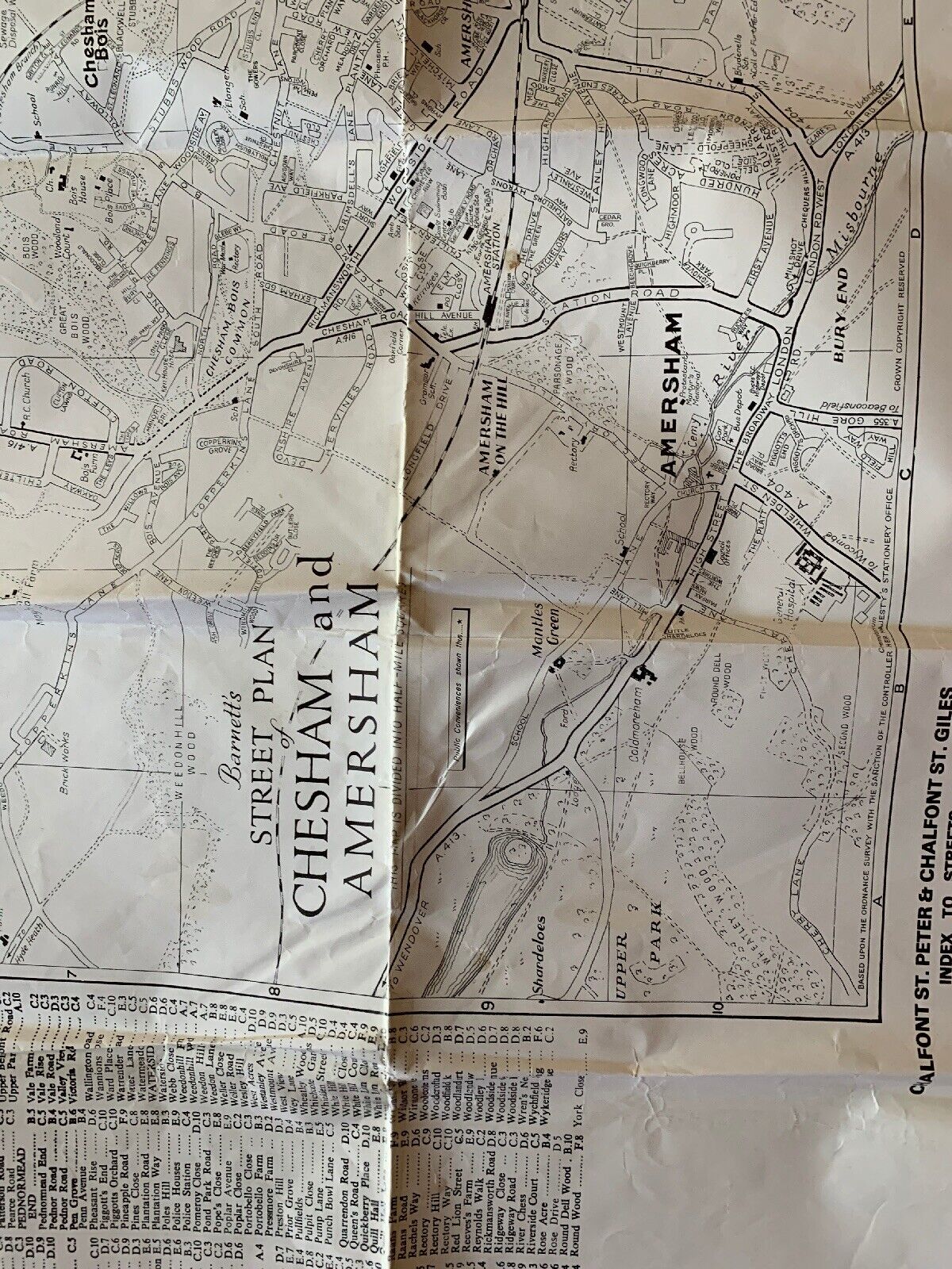 Chesham & Amersham - The Chalfonts - Map - 1980s?