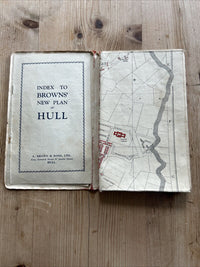 HULL - BROWNS CLOTH NEW PLAN Red Edition Humber Kingston 1930s?