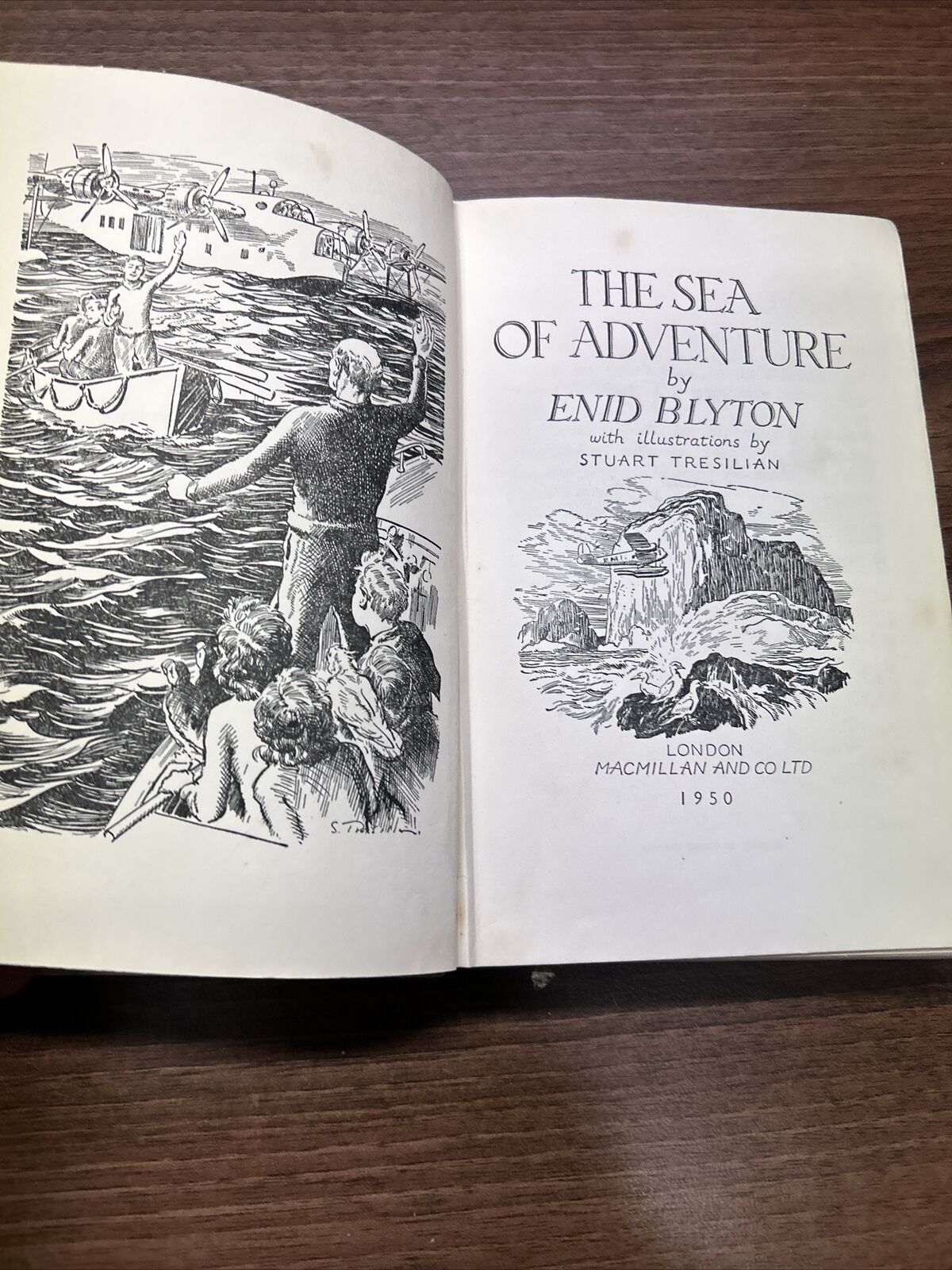 THE SEA OF ADVENTURE By Enid Blyton 1950 Hardback Illustrated