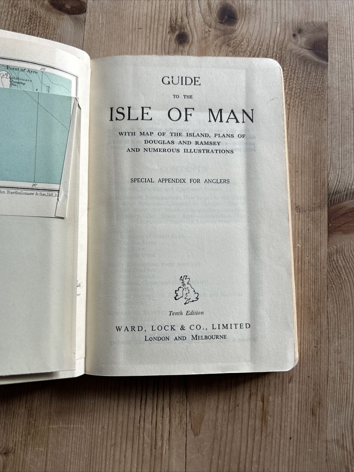 THE ISLE OF MAN - Ward Locks Red Guide Hardback Maps Tenth Edition Laxey Peel