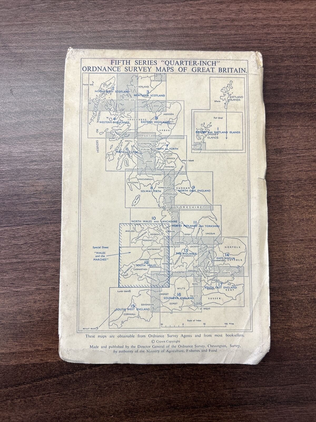 SOUTHERN ENGLAND Sheet 16 Fifth Series Paper Ordnance Survey Quarter Inch 1962