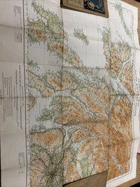 GLASGOW OBAN & THE SOUTHERN ISLES Cloth  Ordnance Survey Quarter In Sheet 4 1923