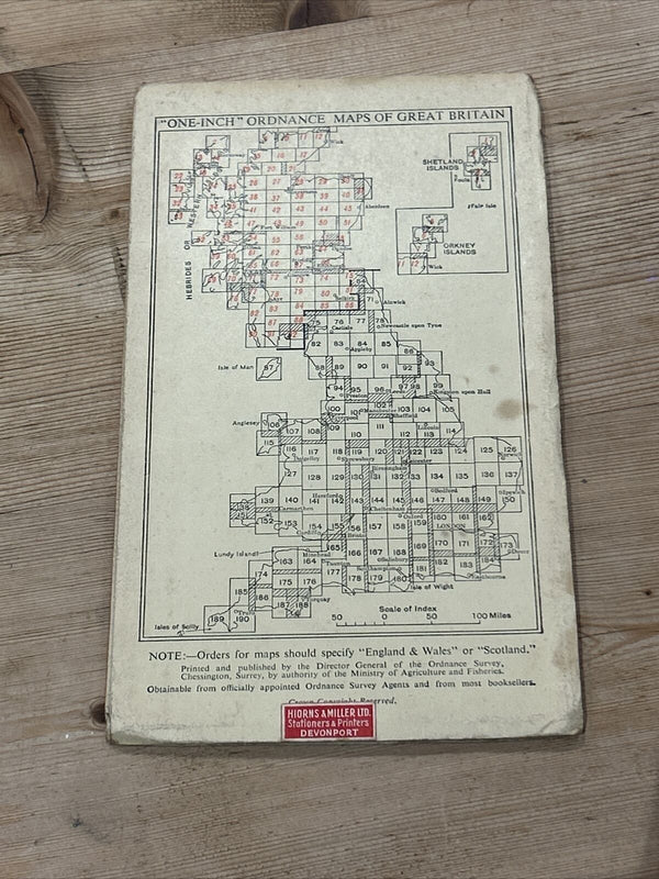 EASTBOURNE Lewes - Ordnance Survey Sixth Edition One inch 1940 Sheet 183 Paper