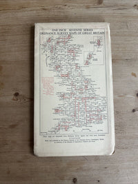 SNOWDON Ordnance Survey CLOTH Seventh Series Map One Inch 1962 Sheet 107 Pentir