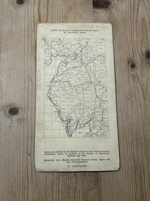 KESWICK DERWENT WATER Ordnance Survey Sheet NY22  1:25000 1952 Lake District