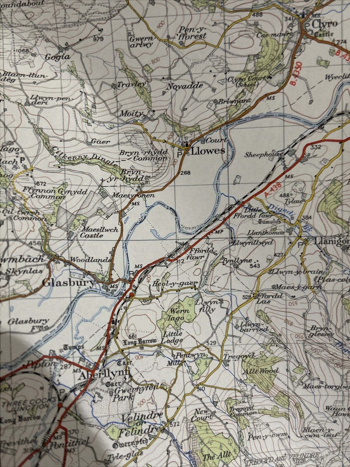 BRECON Ordnance Survey Paper Map 1952 Seventh Series Sheet 141 Brynmawr