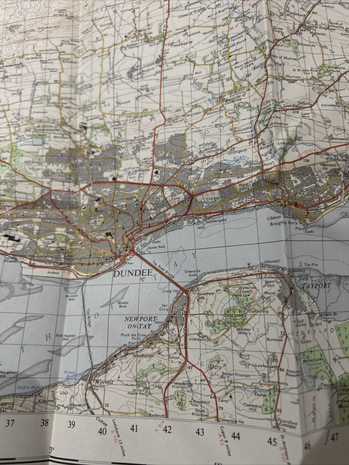 FORFAR Ordnance Survey One Inch Sheet 50 1969 Arbroath Dundee Montrose