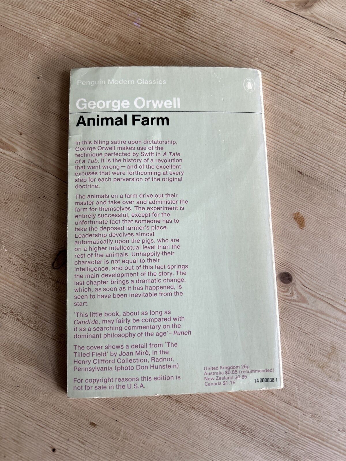 ANIMAL FARM George Orwell  Penguin Modern Classics 1973