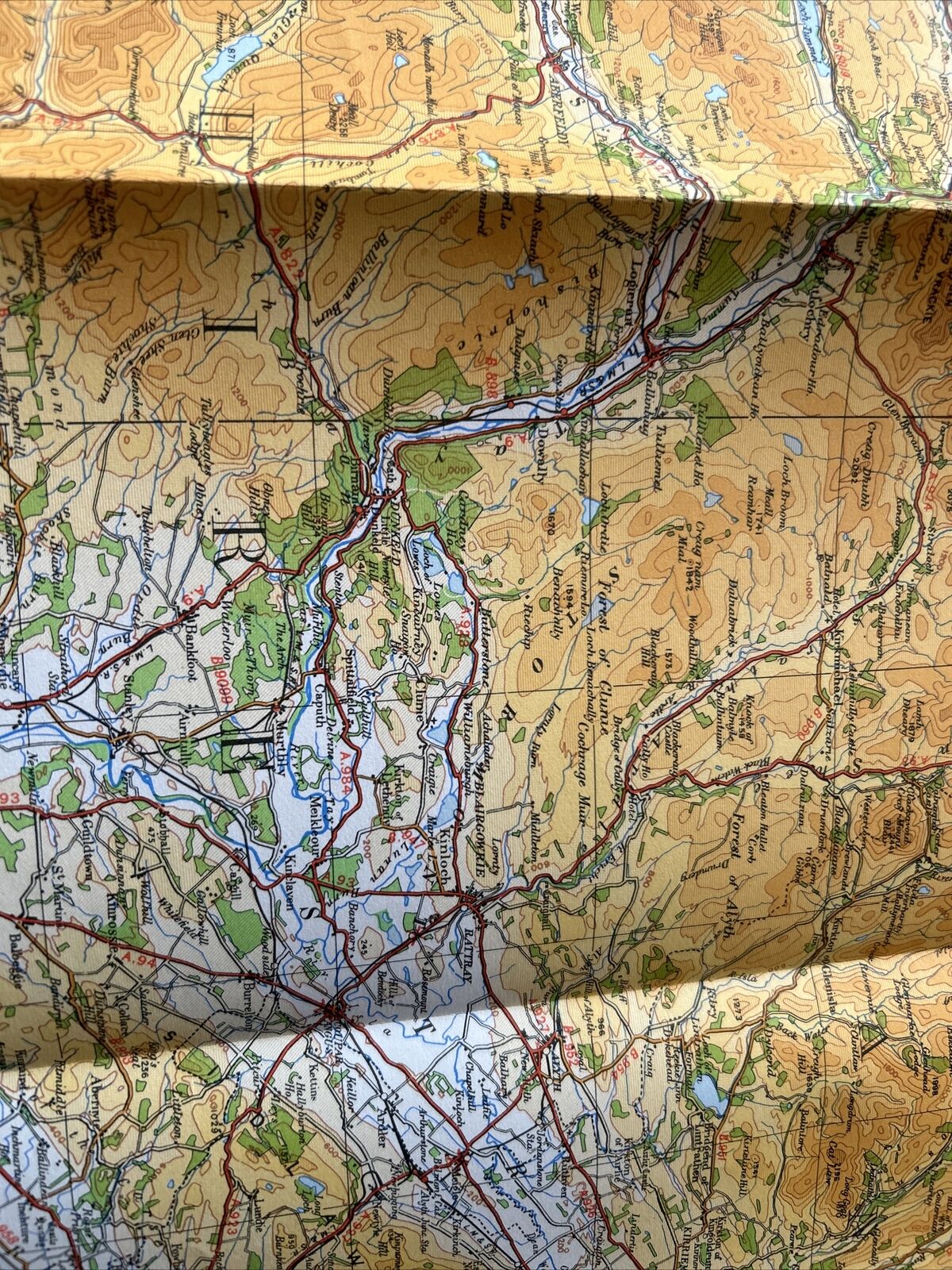 THE FORTH CLYDE & TAY Ordnance Survey Paper Sheet 3 Quarter Inch Map 4th Ed 1946