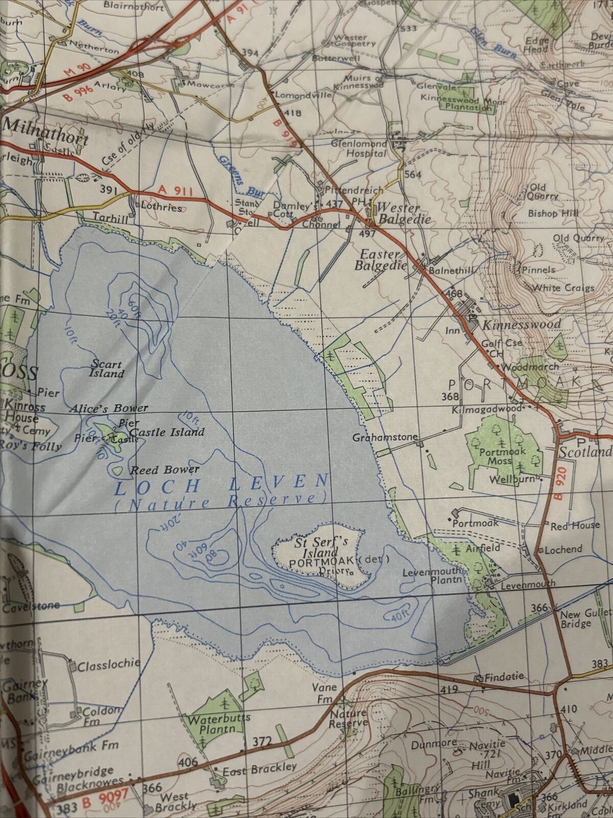 PERTH & ALLOA Ordnance Survey Map One Inch 1969 Sheet 55 Scotland Powmill Airth