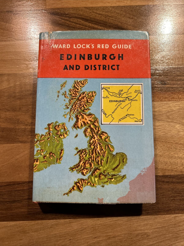 EDINBURGH AND DISTRICT - Ward Locks Red Guide Hardback Dust Jacket Maps 1963